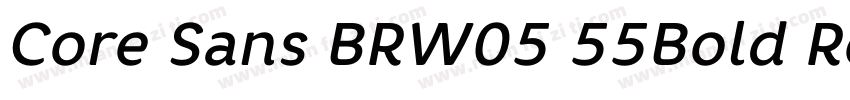 Core Sans BRW05 55Bold Regular字体转换